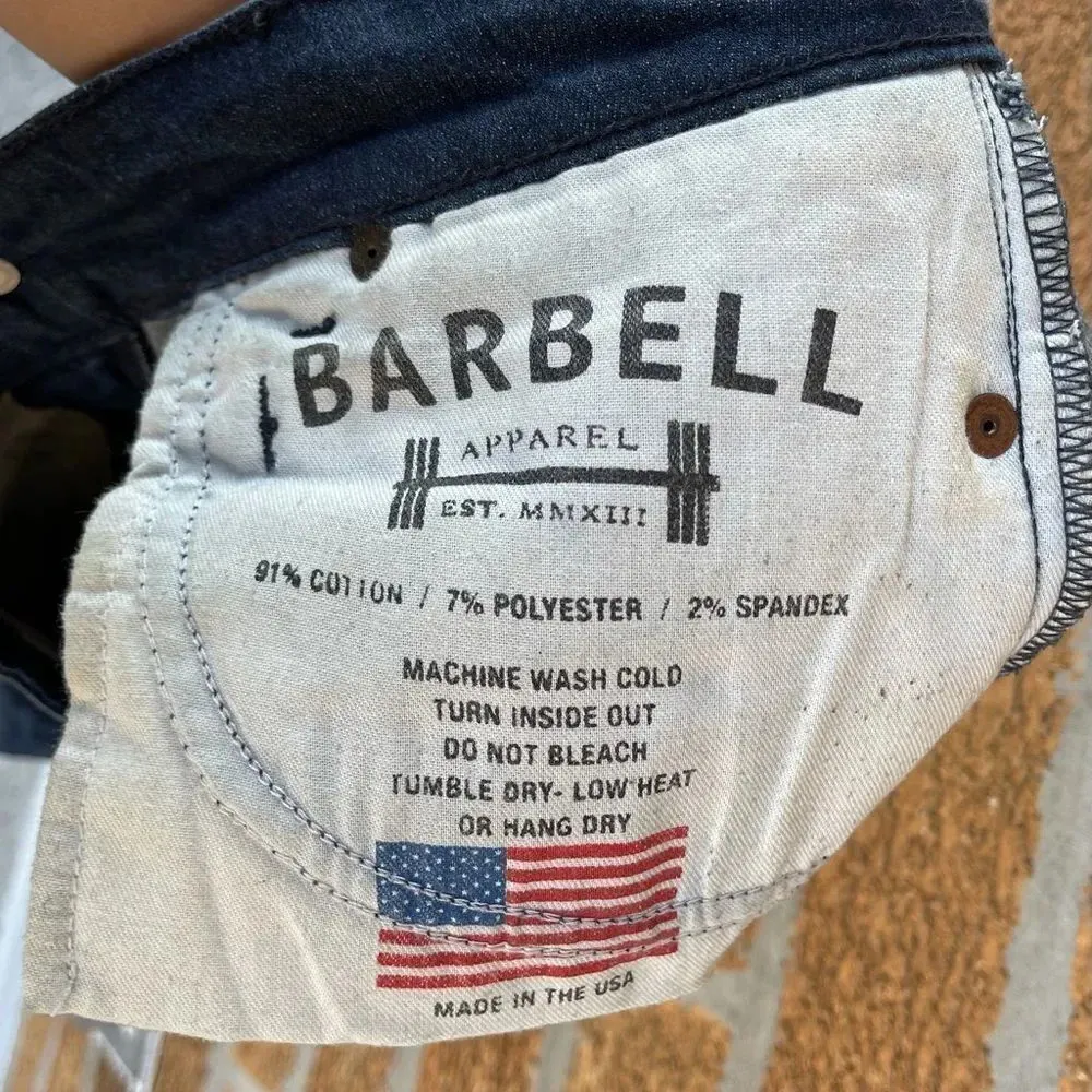 Barbell Apparel Dark Wash Slim Jeans size 28 Blue - Image 8