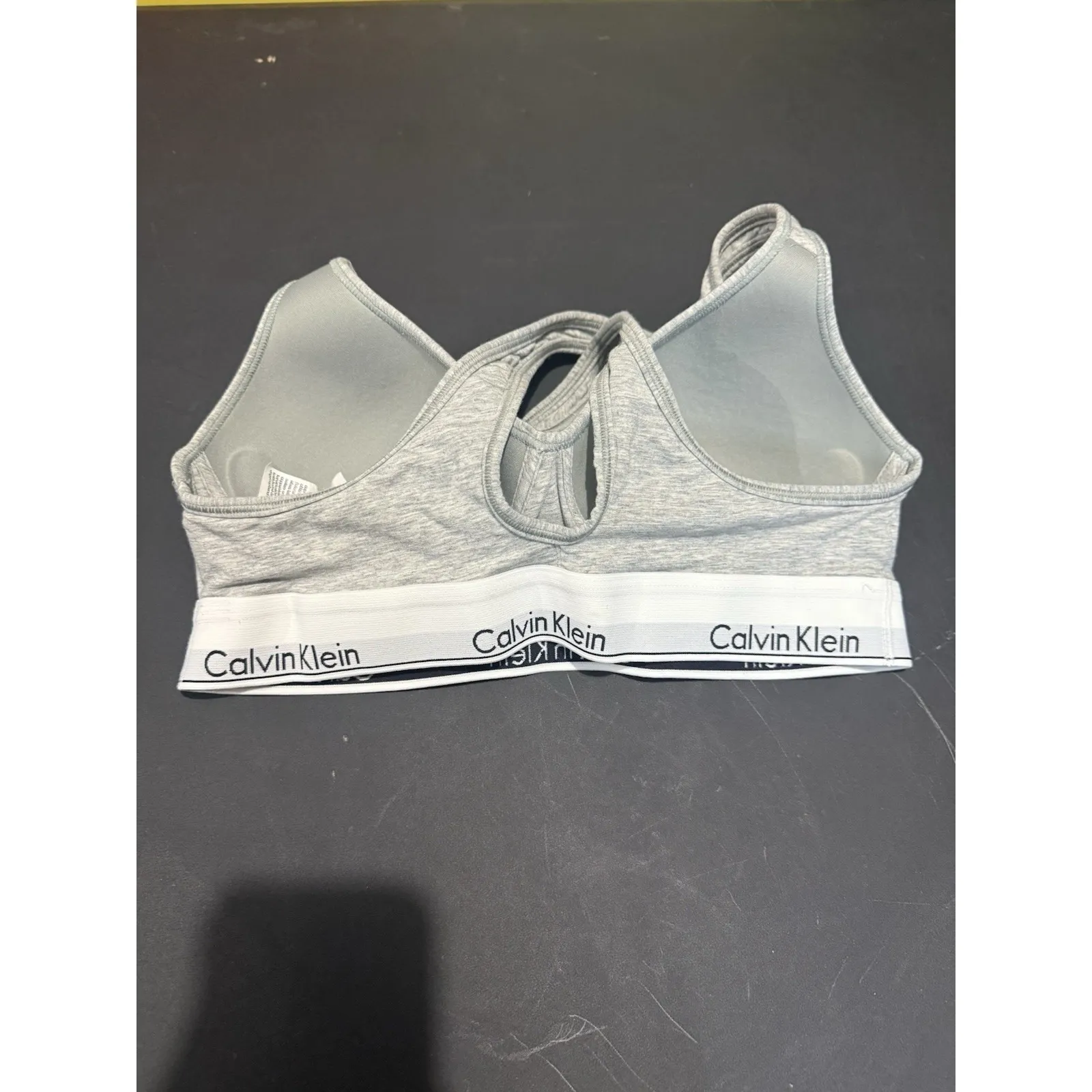 CALVIN KLEIN 1654 MODERN COTTON LIFT UP BRALETTE  Size L GRAY REG$46 - Image 3