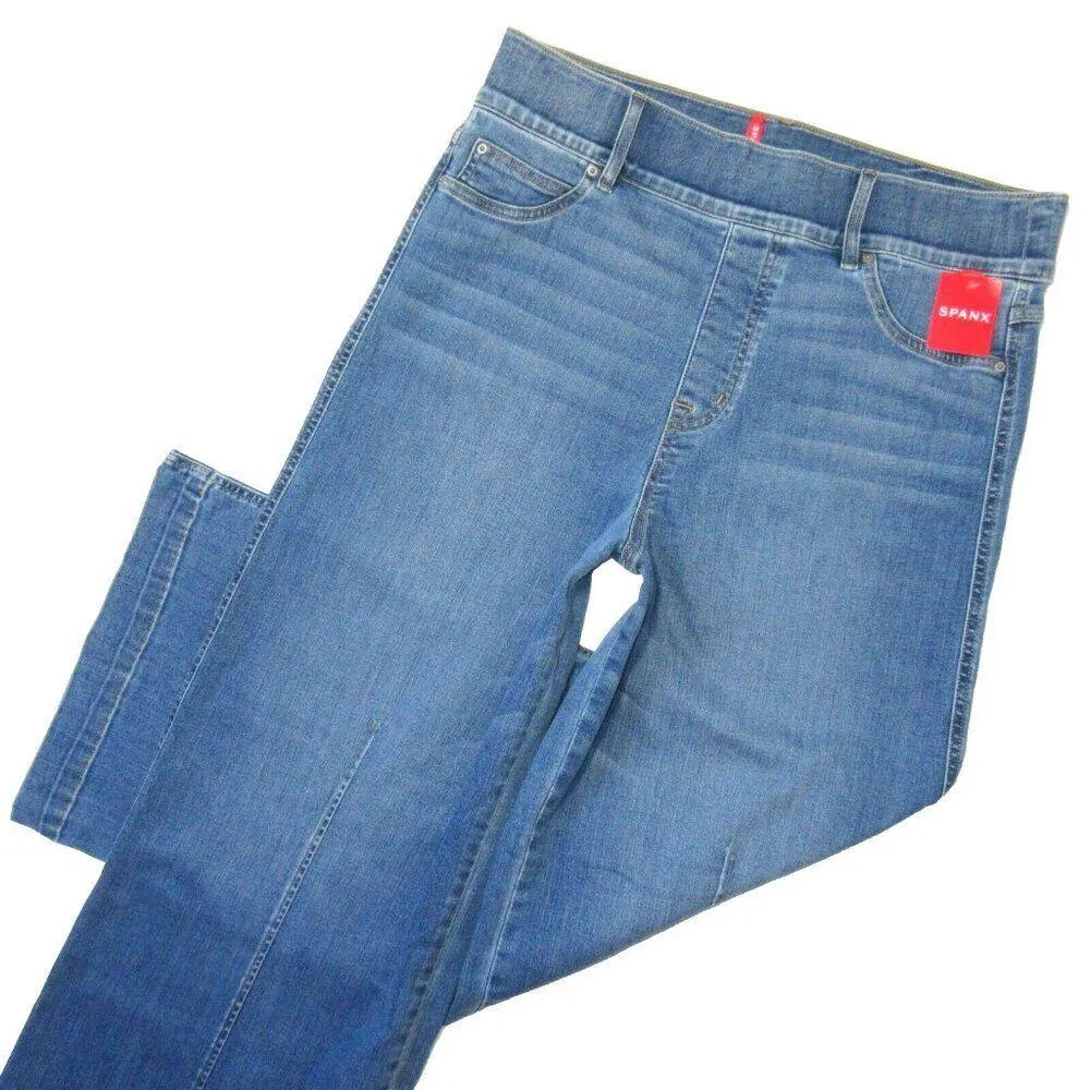 NWT SPANX 20407T Seamed Front Wide Leg in Vintage Indigo Pull-on Jeans L Tall - Image 2