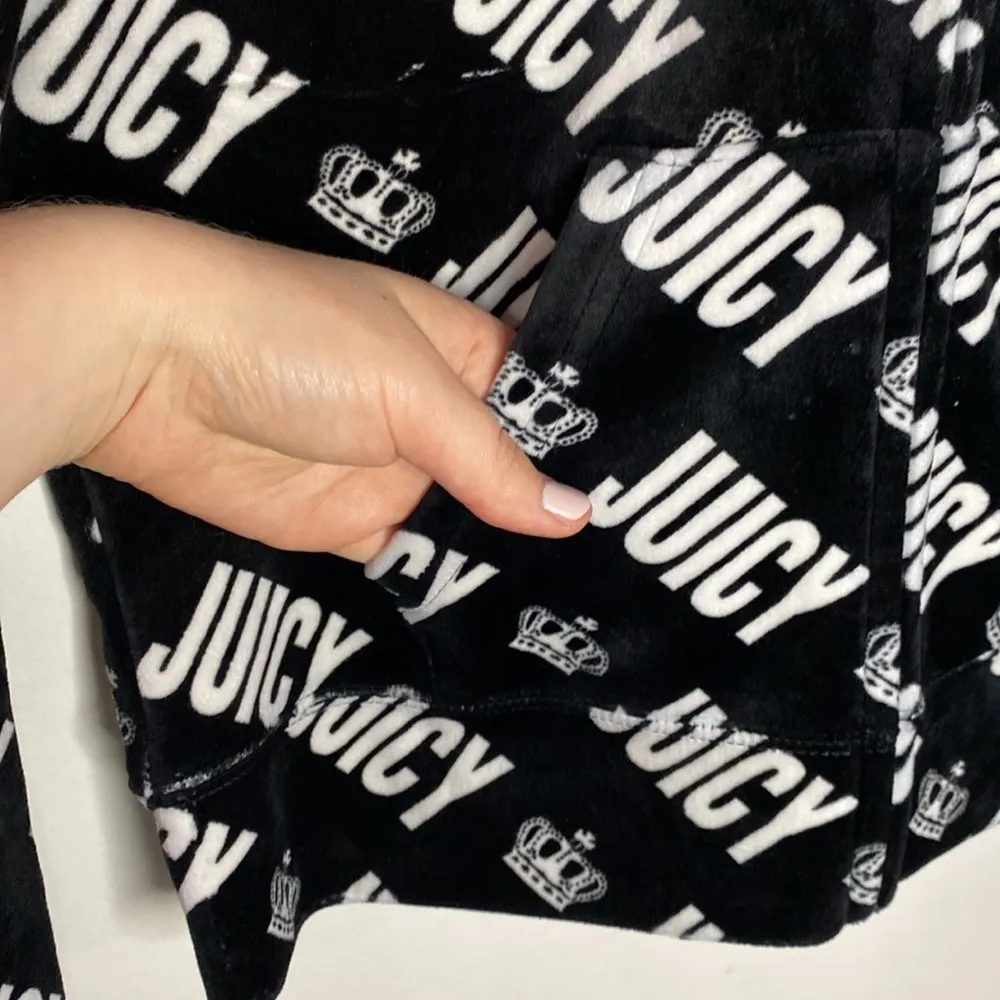 Juicy couture terry cloth crown spell out zip up hoodie size S - Image 7