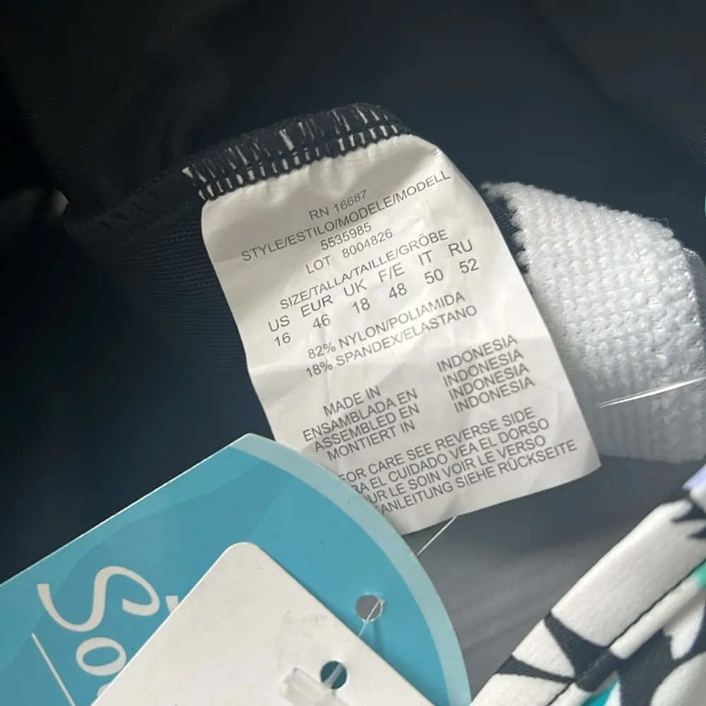 Swim Solutions Soft Blooms Bust Support Tummy Control Thigh Minimizer One Piece - Image 4