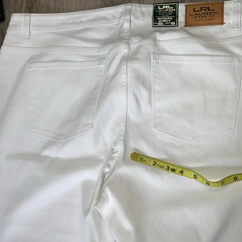 Lauren Ralph Lauren Modern Curvy Straight Leg Slimming Jeans Size 22W White - Image 15