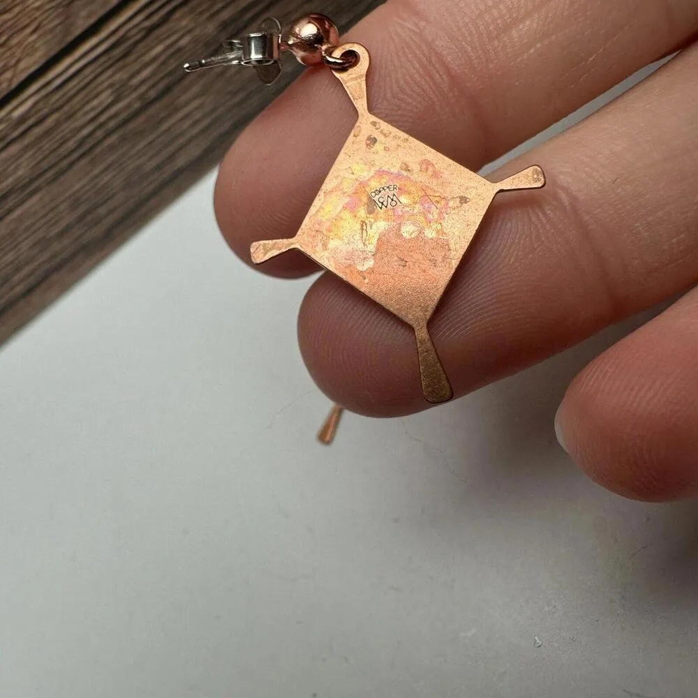 Wheeler Copper Dangle Drop Pierced Earrings - Image 10