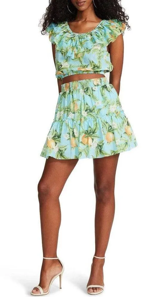 BB Dakota Juicy Mini Tiered Skirt in Sky Blue, Size XL New with Tag - Image 10