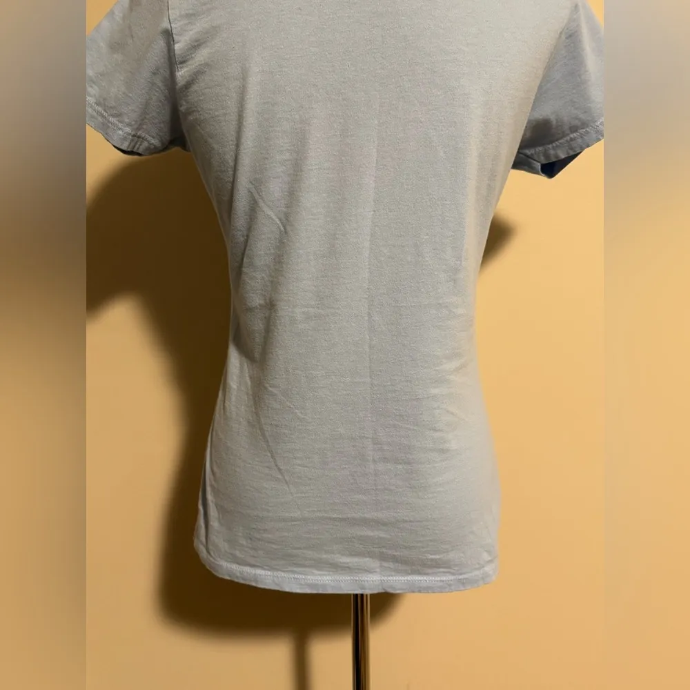 EUC Port & Company Blue, Pink and White Moon Vaporwave Aesthetic tee size small Blue - Image 8