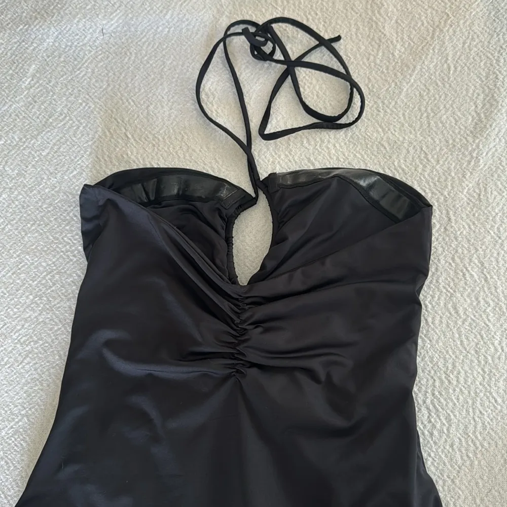 Johanna Ortiz All Night Cutout Halter Bodysuit, Small, $395 Black - Image 7