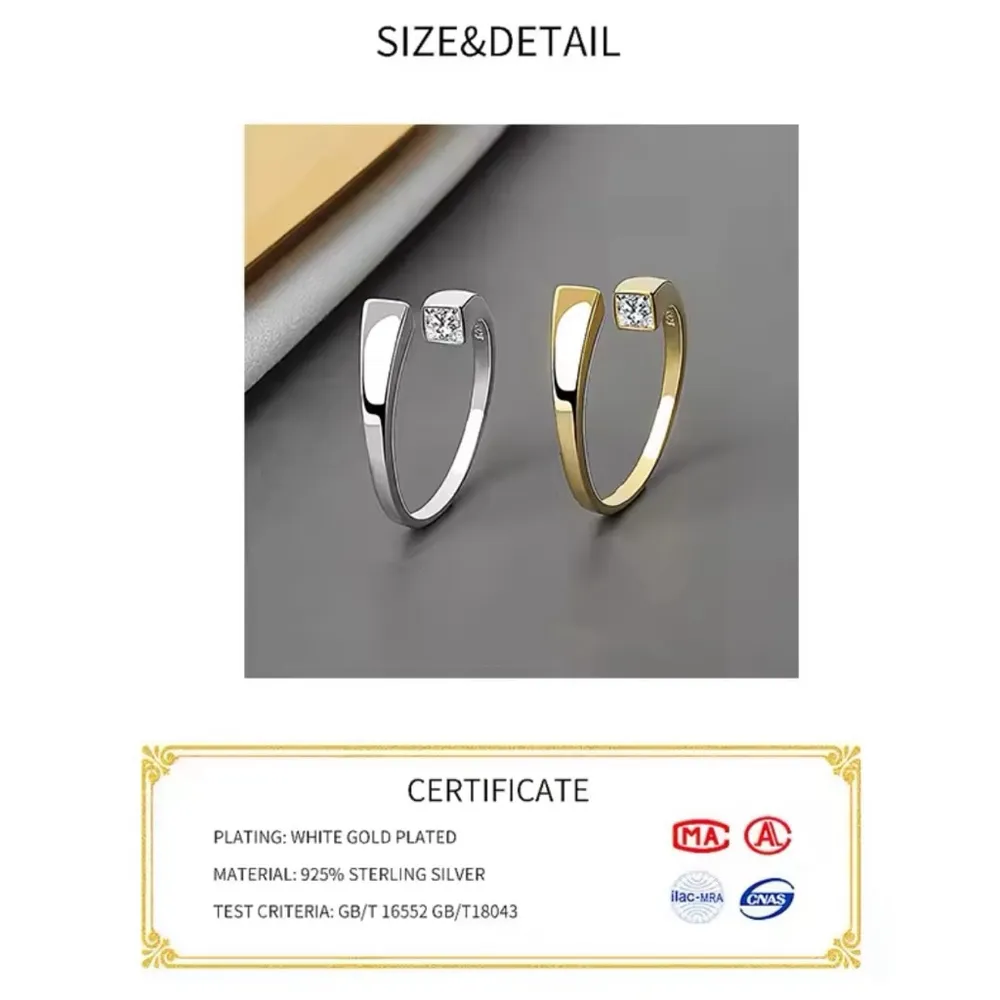 Sparkling Unique‎ Bypass Ring | 14k Over Sterling Silver - Image 12