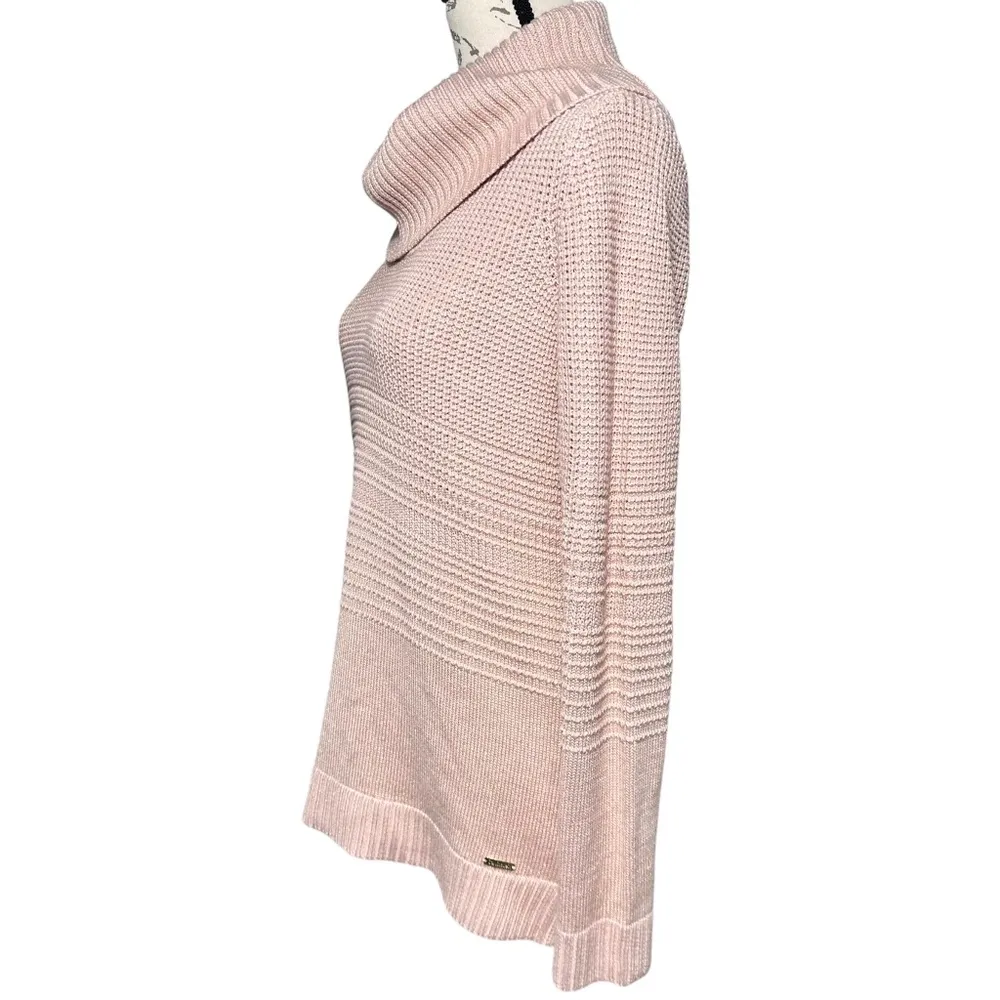 Calvin Klein Women's Pink Cowl Neck Sweater, Size Small - Image 3