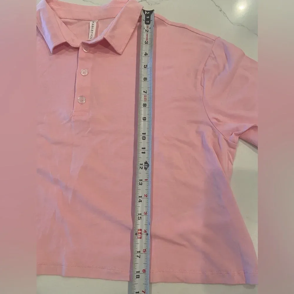FABLETICS Boxy Short-Sleeve Polo Orchid Pink Large‎ NWOT - Image 14