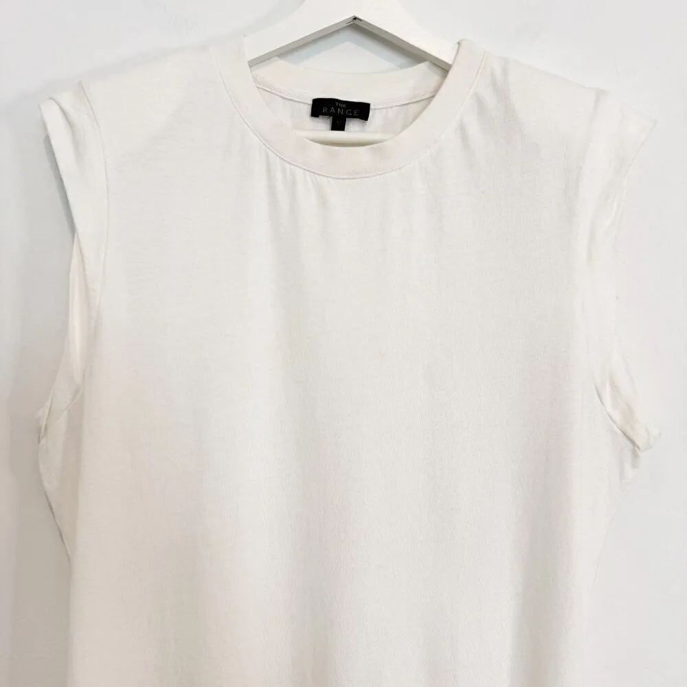 The Range  White Substance Cotton Dress Casual Minimalist Neutral Size Medium‎ - Image 4