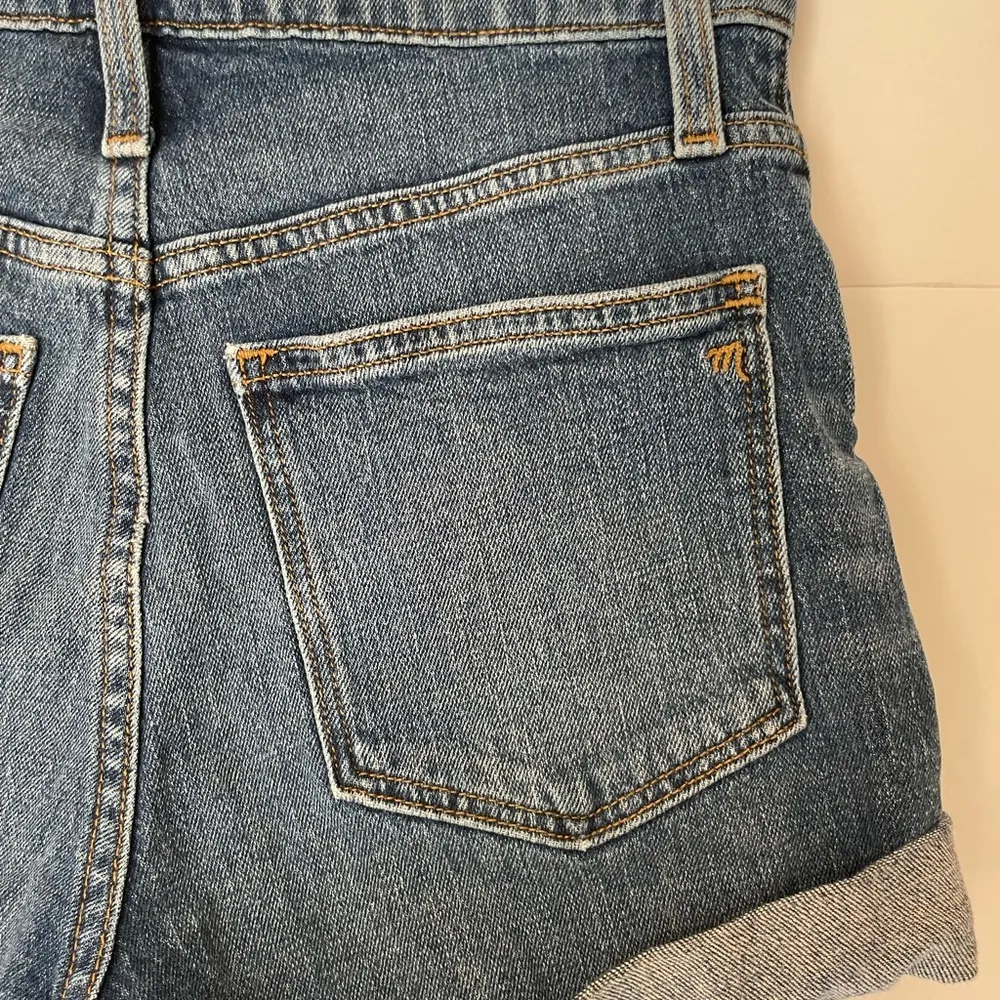 Madewell Women's High Rise Denim Rolled Up Denim Shorts Size 24 A4 - Image 8