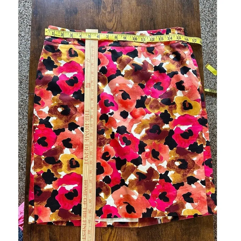 Ann Taylor Cotton Splattered Paint Lined Skirt Women Sz 10P Office & Work Ready - Image 4