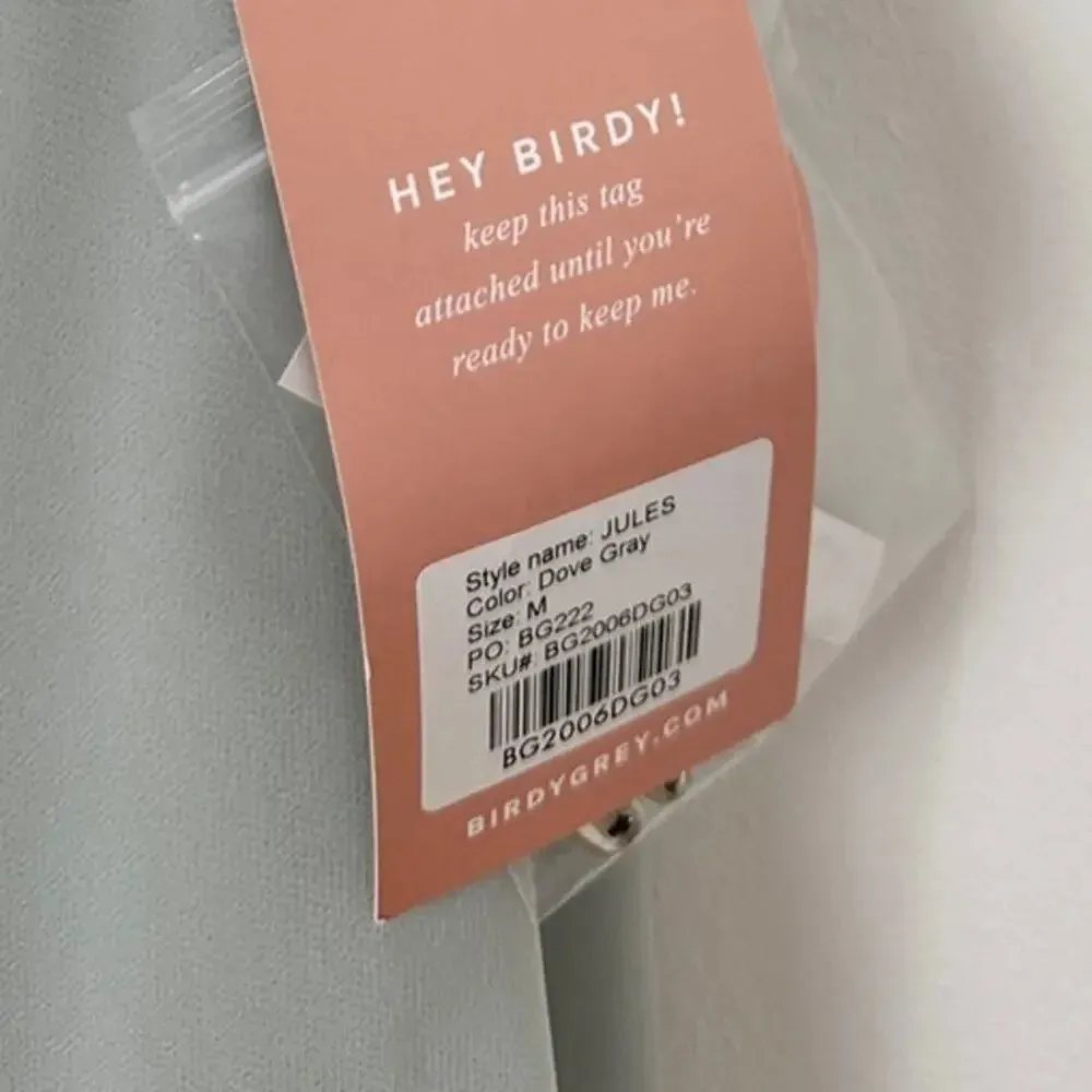 Birdy Grey Jules Dress Dove Gray Chiffon Maxi Formal Bridesmaid Medium NWT - Image 14