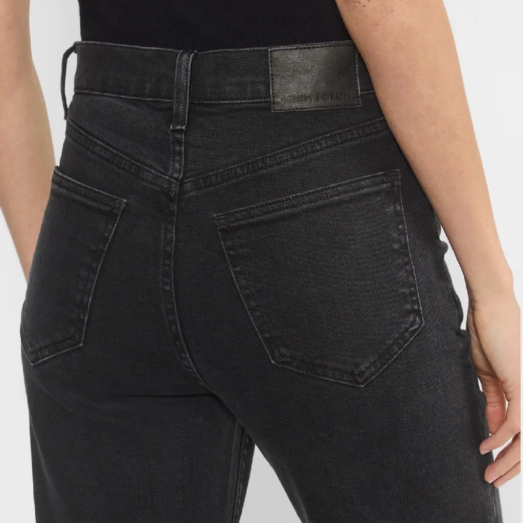 Denim Forum The Arlo High Rise Straight Jean in Black Size 26 x 26 L‎ - Image 5