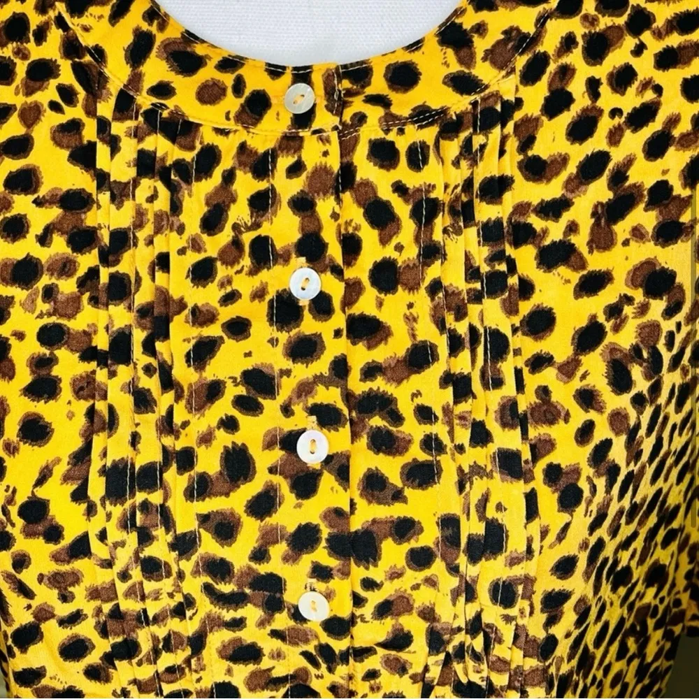 NWT L love leopard print shirt dress size m Gold Size M - Image 2