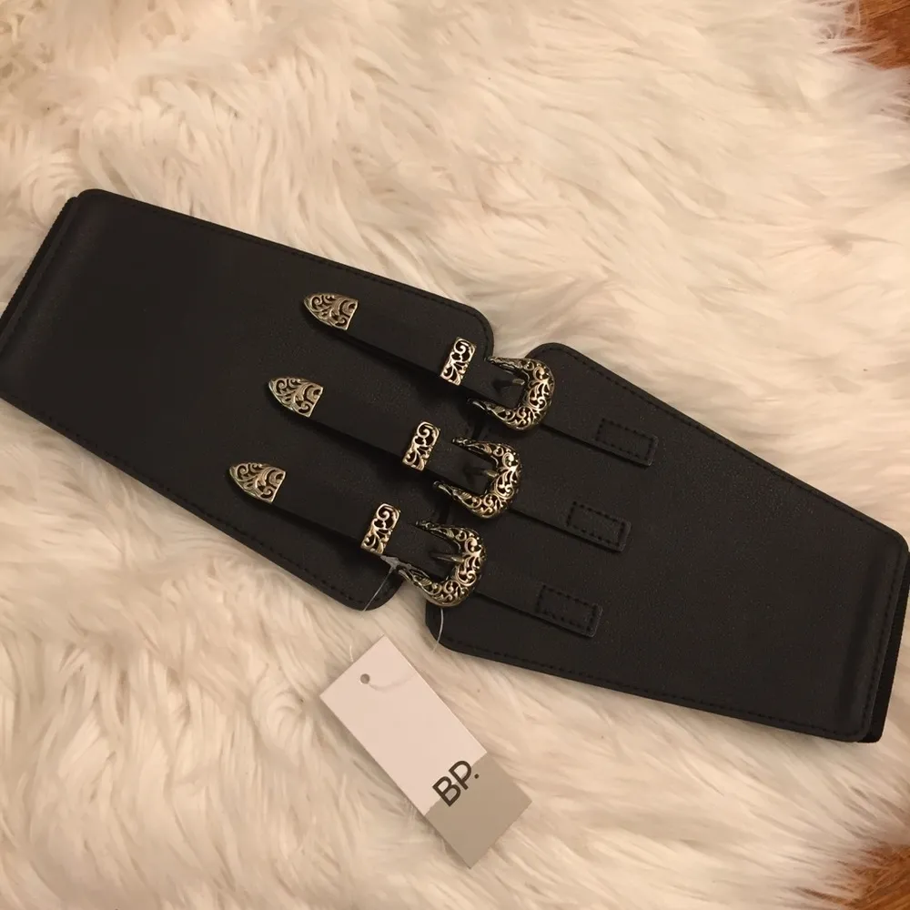 Bp western style buckle stretchy belt. S/m - Image 3