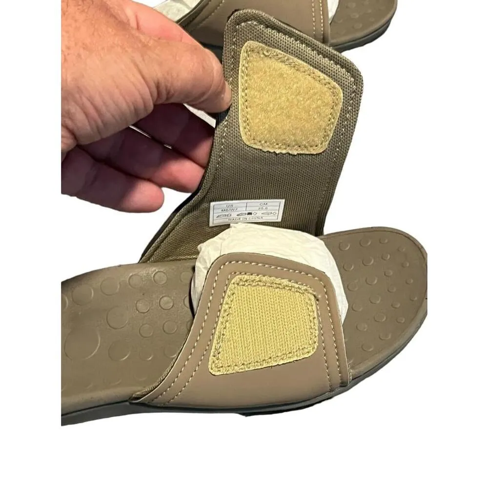 Medical Soles Slides Sandals Size M9 W10 Adjustable Strap Black Slip On NEW - Image 6