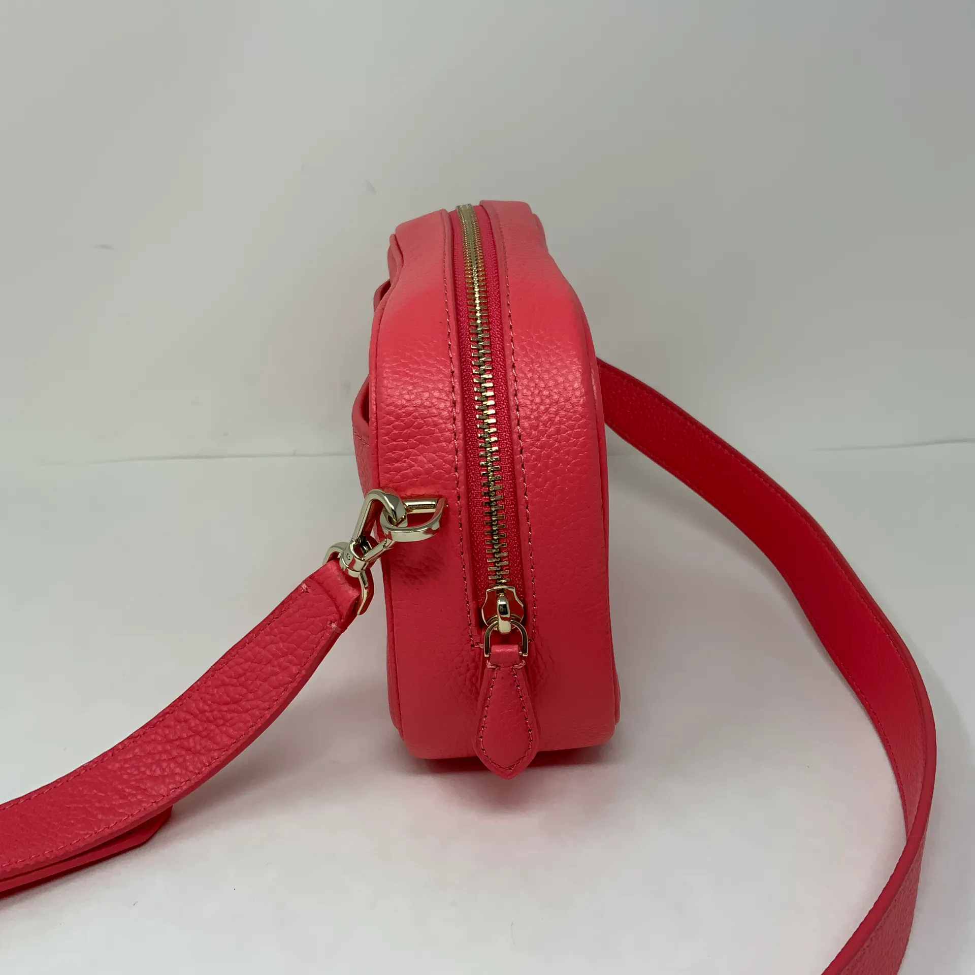 NEW Kate Spade Astrid Leather Medium Camera Crossbody Purse Bag Peach Melba Pink - Image 3