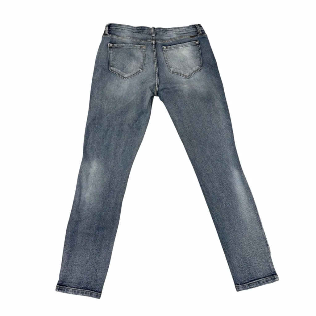 KanCan X Maurice’s Vintage High Rise Medium Tint Distressed Boyfriend Jeans 27 Blue - Image 4