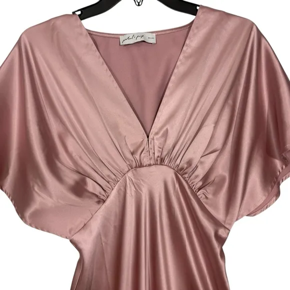 PETAL &‎ PUP $99 NWOT Dusty Rose Ricki Maxi dress US S - Image 7