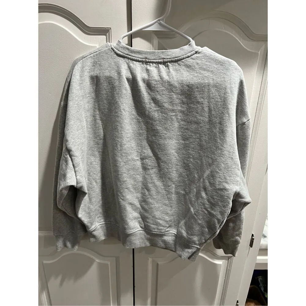 MITCHELL AND NESS KANSAS CITY CHIEFS WOMENS GREY LOGO CREW SWEATSHIRT Small - Image 3