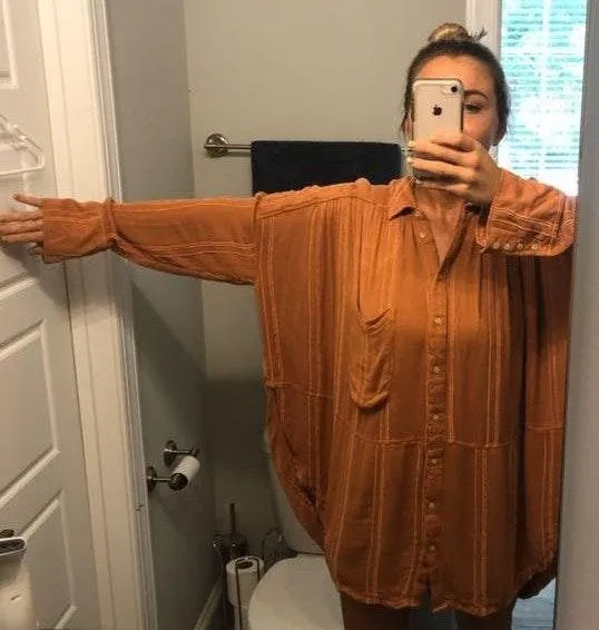 Free People Burnt Orange Blouse - Image 2