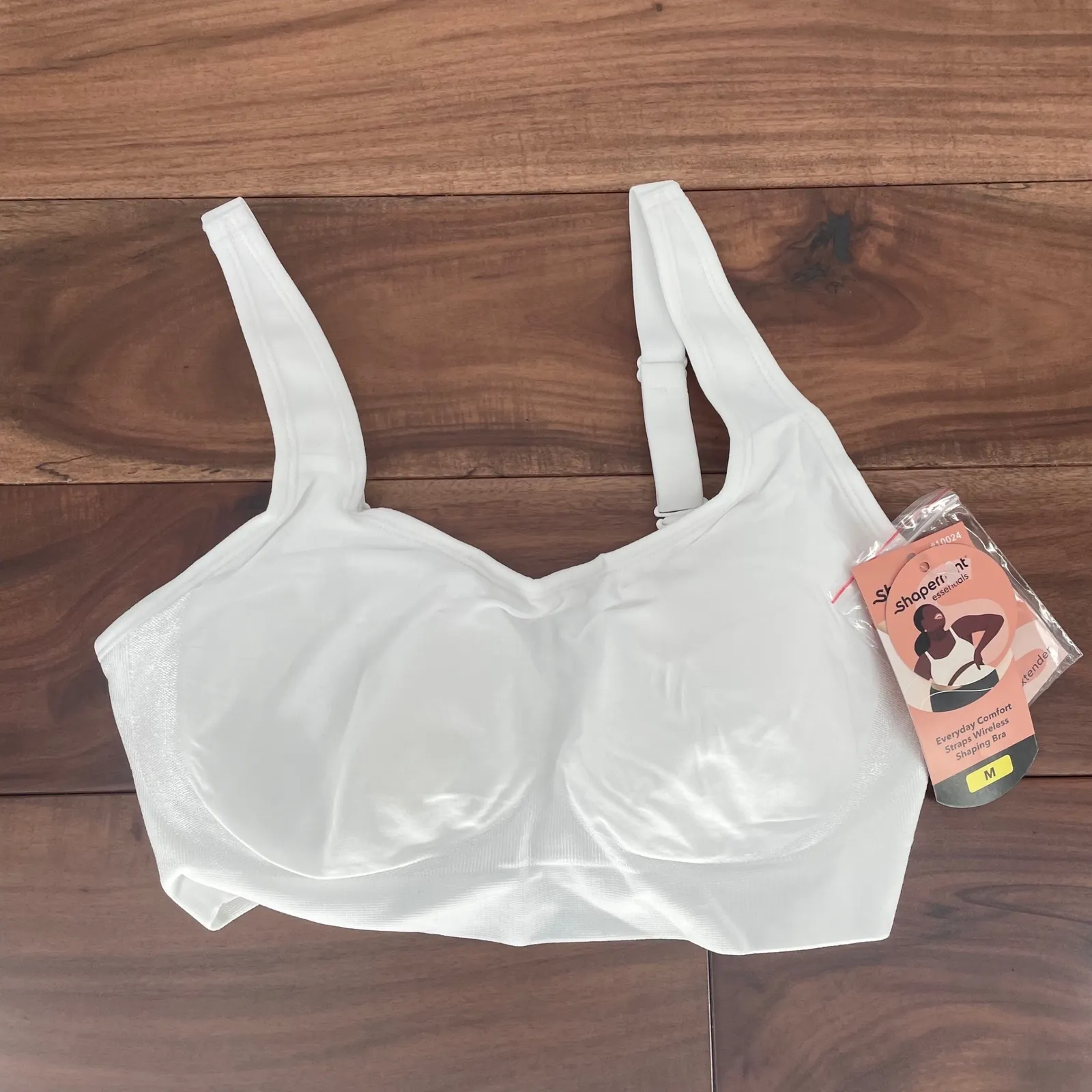 Shapermint Everyday Comfort Straps Wireless Shaping Bra White Size M Size M - Image 2