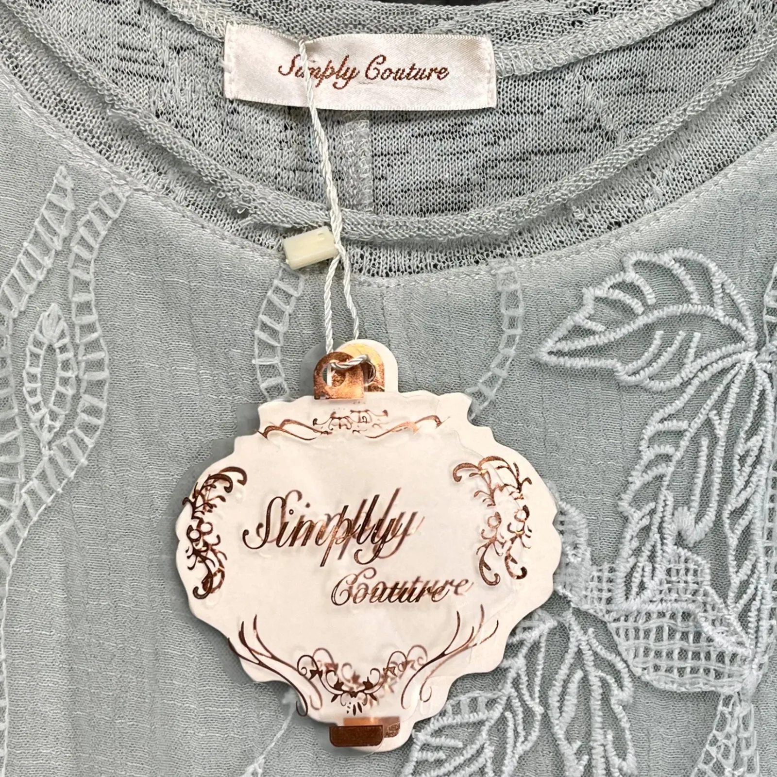 Simply Couture NWT Sleeveless Fairy Cottage Floral Lace Overlay Tank Dress Large - Image 5