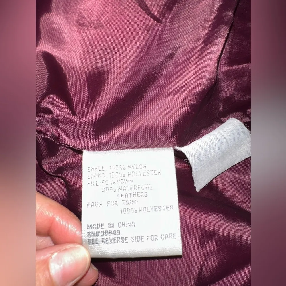 EUC LERRY LEVINE VINTAGE RAIN COAT BURGUNDY COLOR WITH SHOULDER PADS SZ LARGE - Image 5