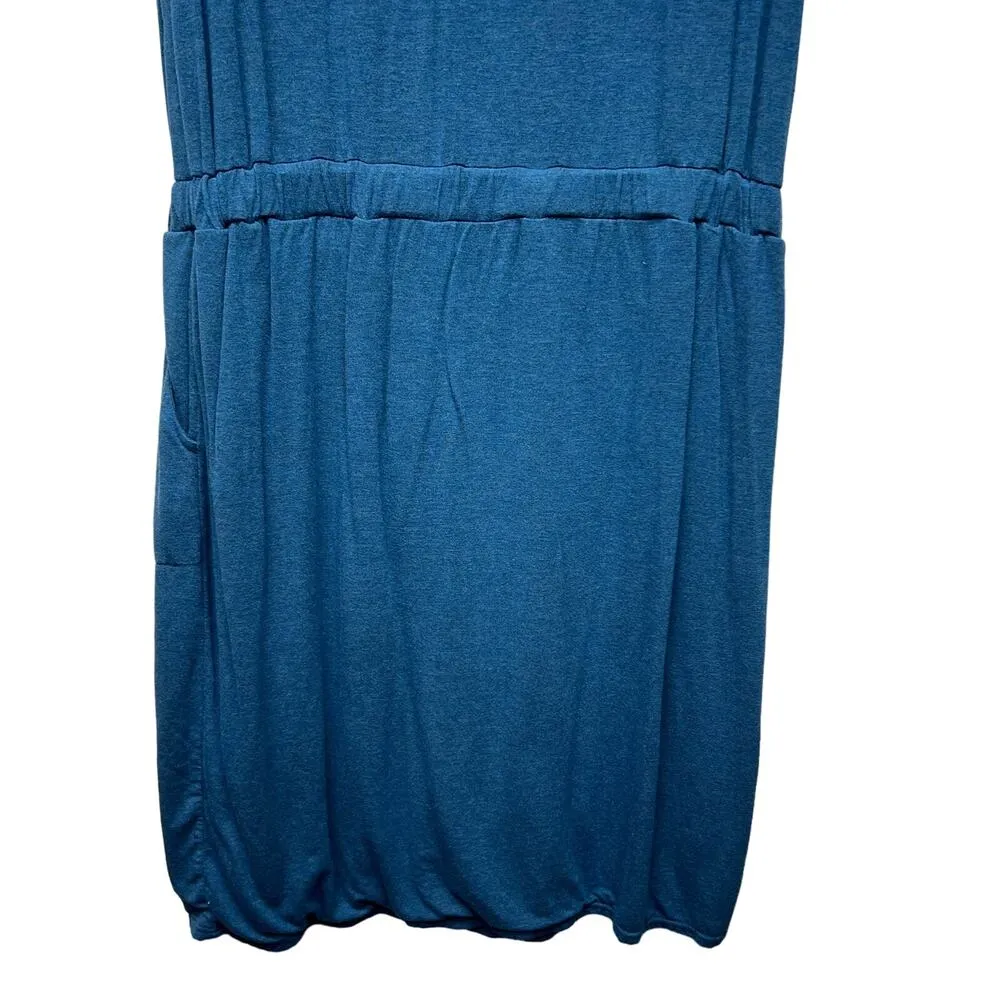 32 Degrees Cool Women's Pullover Short Sleeve Blue Dress Size Large Side Pockets - Image 11