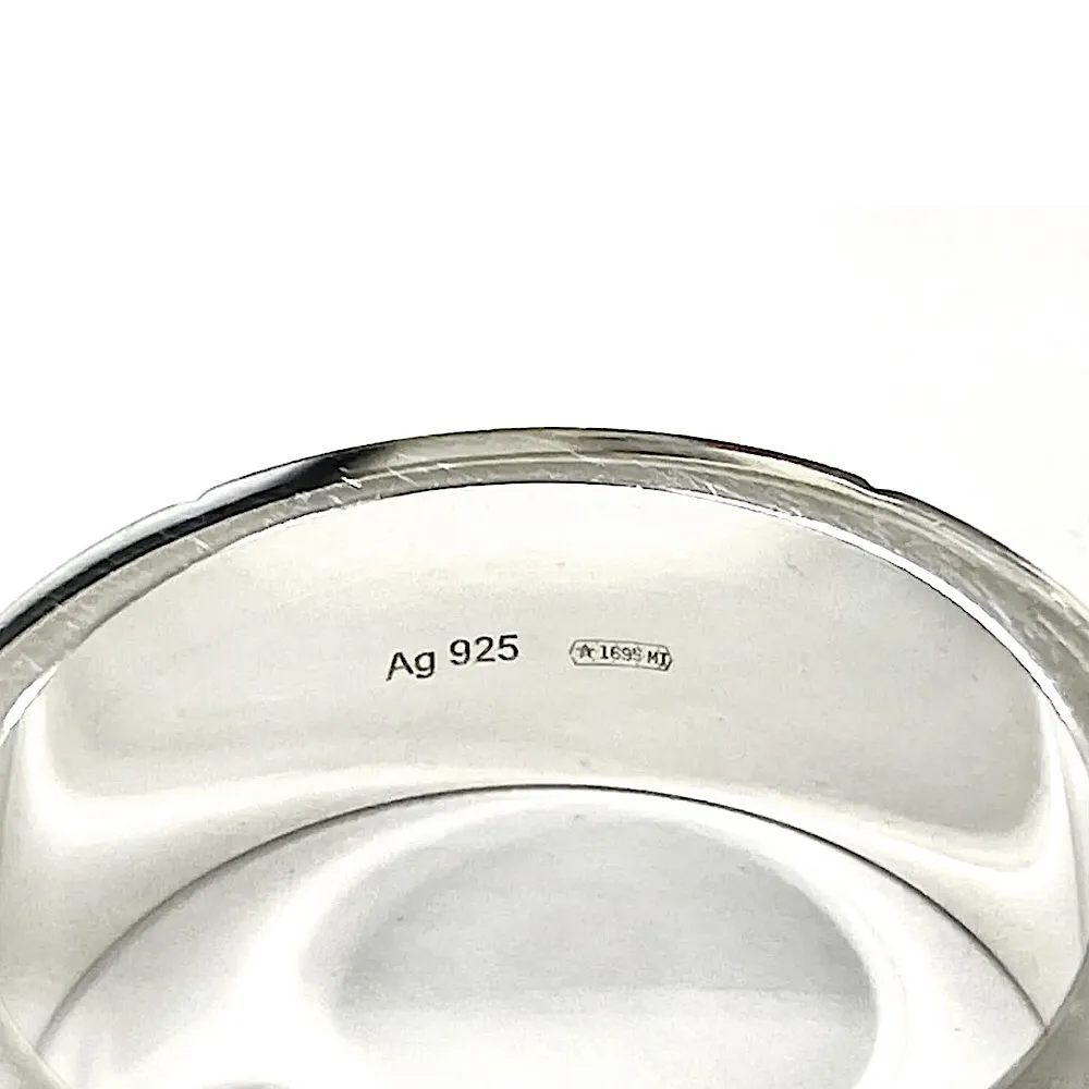 GUCCI Sterling Silver Engraved Cigar Band Ring Size 9-1/2 21 NIB - Image 12