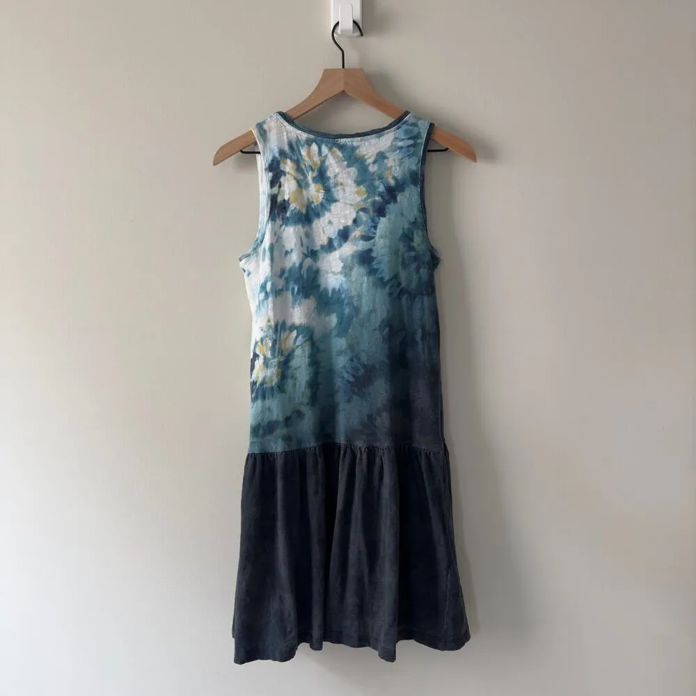 Anthropologie Saturday Sunday Maisie 100% Cotton Tie Dye Dress Drop Waist size S - Image 3