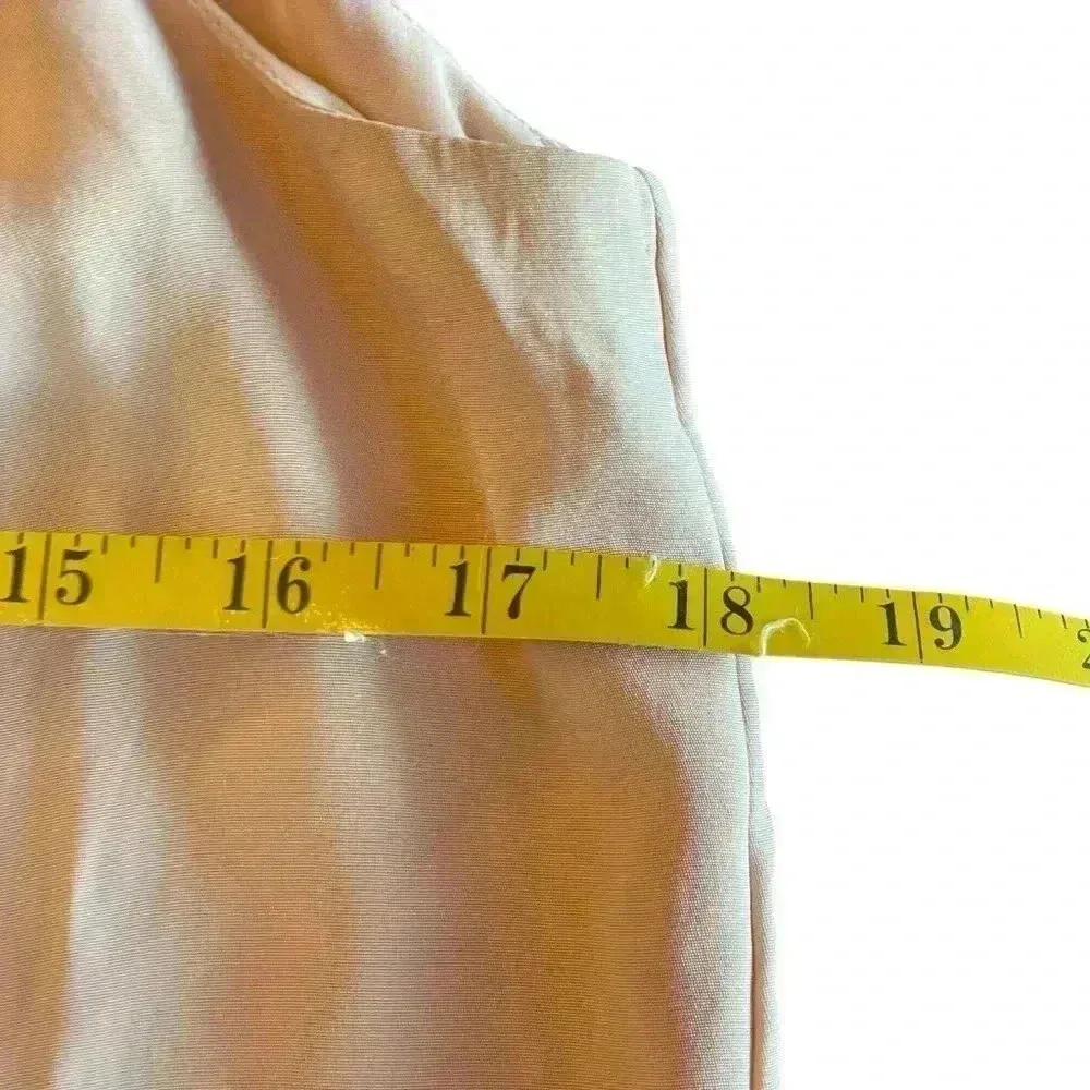 Theory Pink Ivory 94% Silk Halter Mini Dress Size 6 Party Event Wedding Guest - Image 7