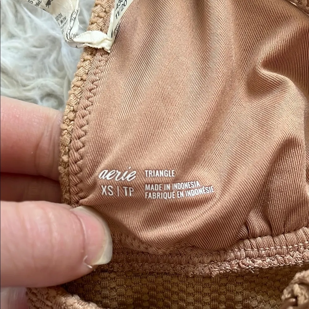 Aerie Tan Ribbed Bikini Top - Image 4