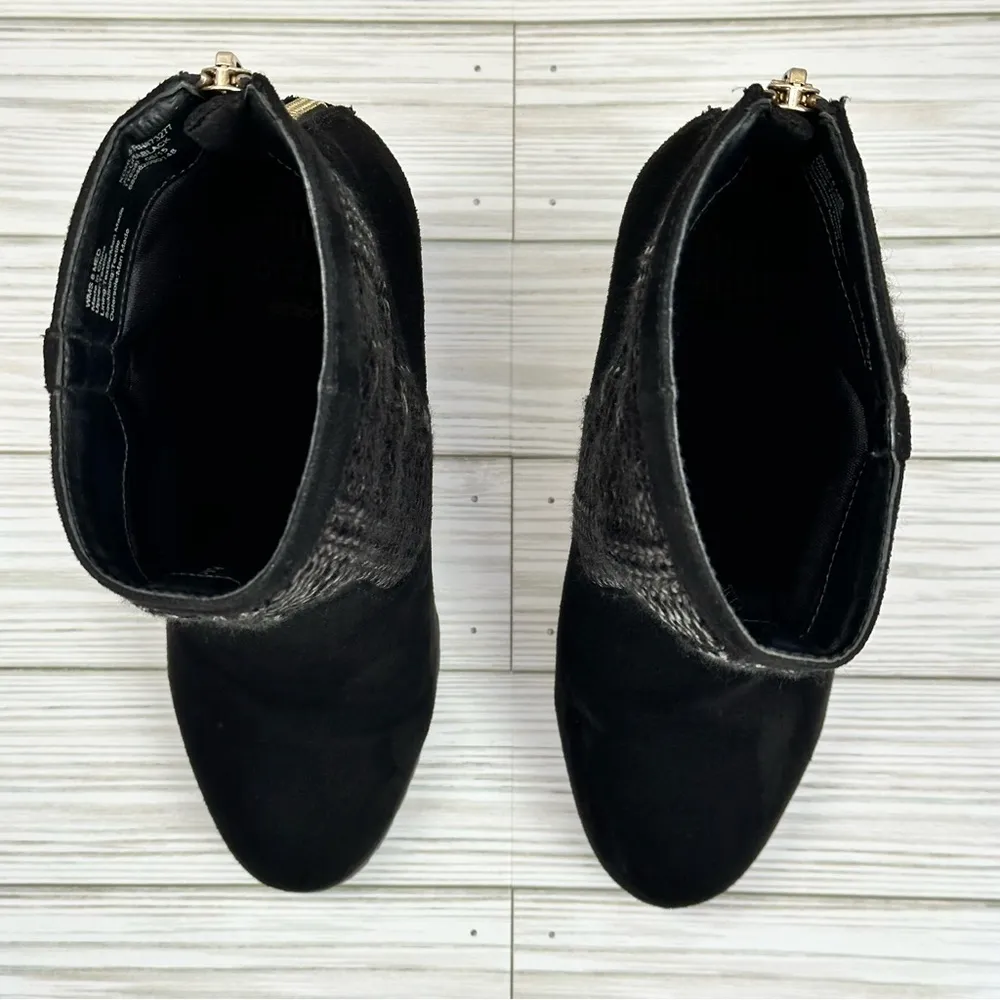 Juicy Couture Ankle Boots Chunky Block Suede Womens Lupia Black Size 8 - Image 7