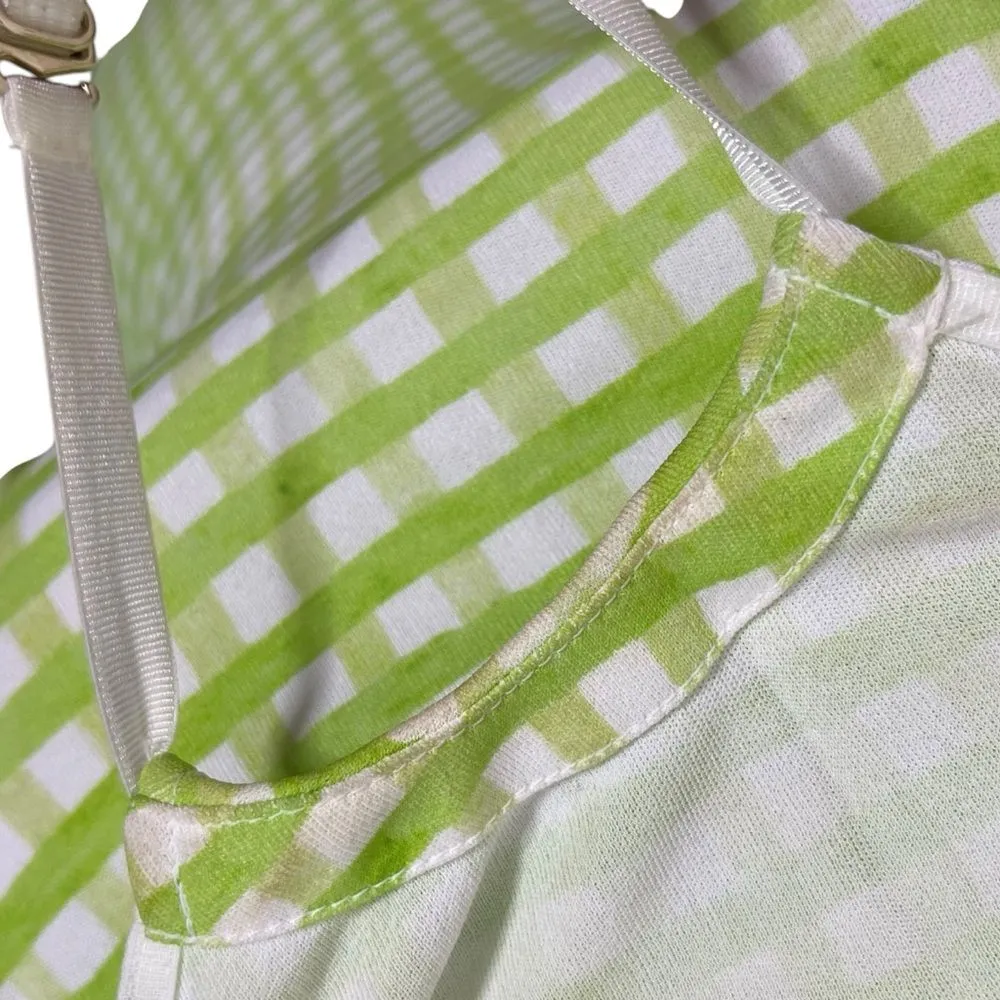 Jacquemus Nodi Midi Dress Size 2 Green Gingham Cutout Back Le Splash Hemmed - Image 10