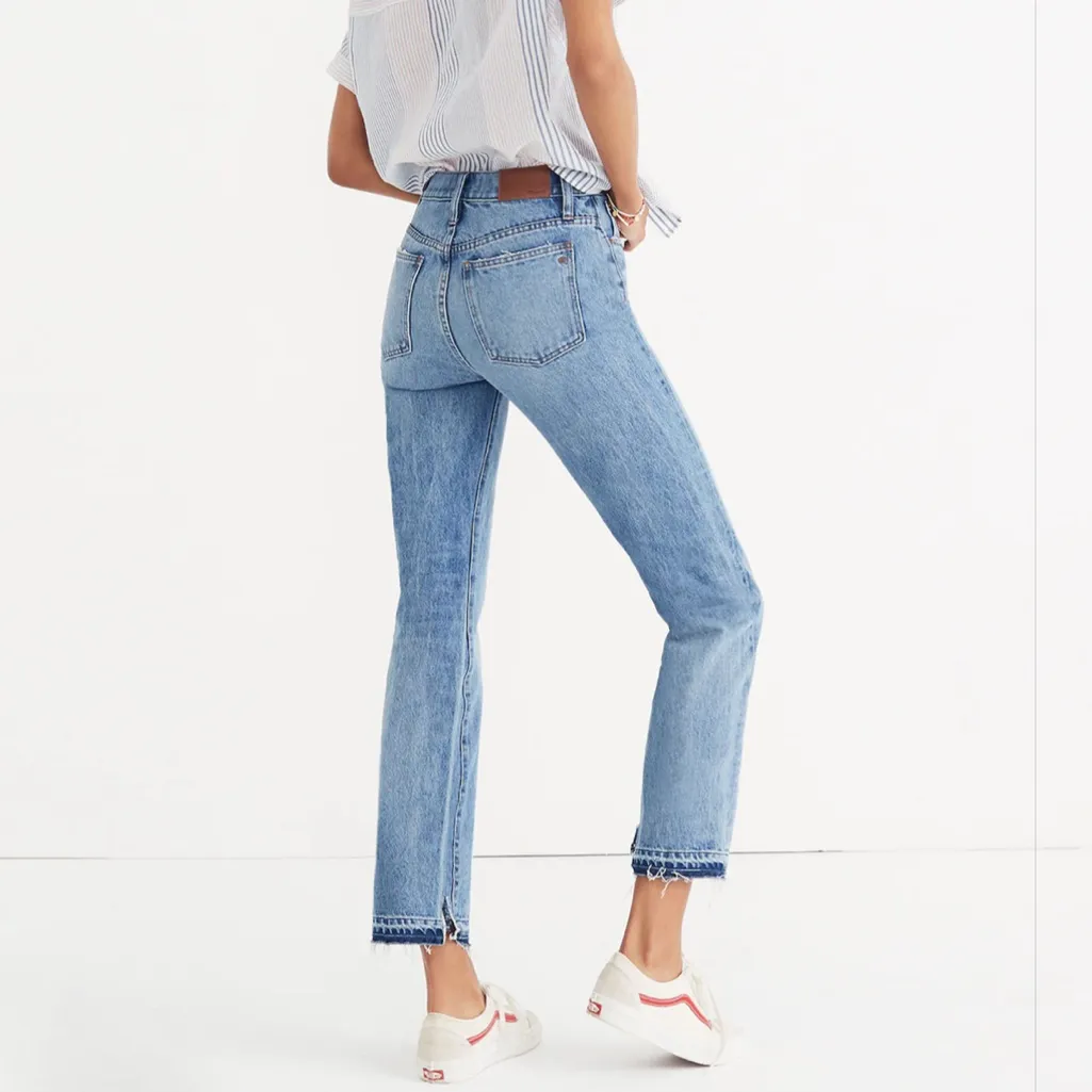 Madewell Classic Straight Jeans: Destructed size 30X27 - Image 3