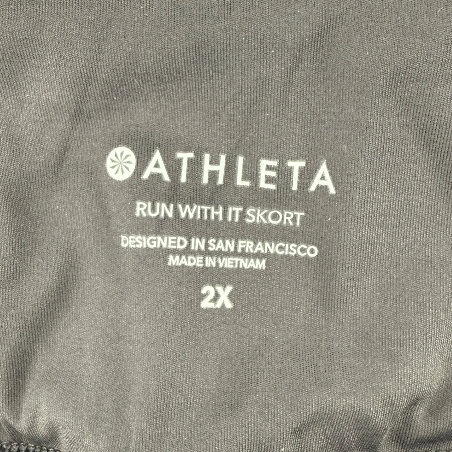 Athleta Run With It‎ Skort 16" High Rise Black Women 2X Built-In Shorts Pockets - Image 5