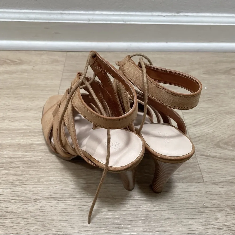 Simplyvera Vera wang women 7 medium lace up open toe heels - Image 2