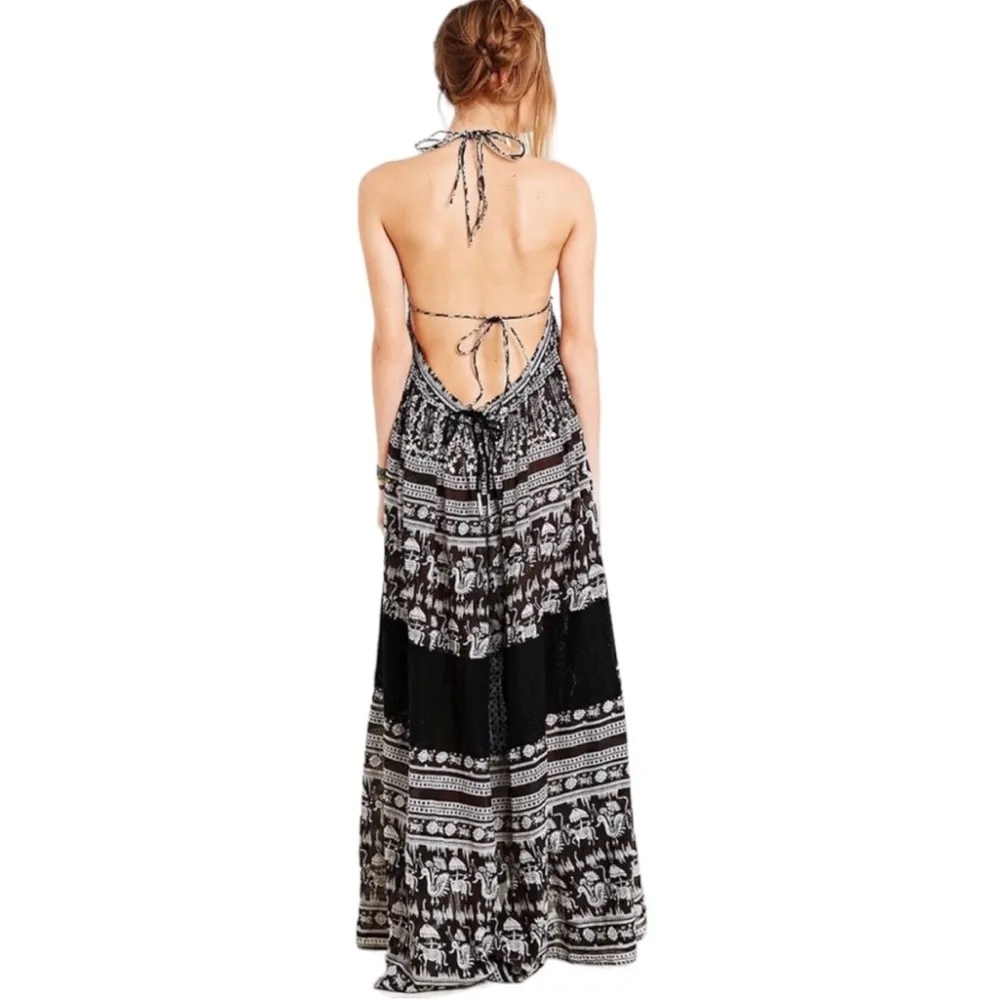 Free People Printed Triangle Top Maxi Dress - Image 6