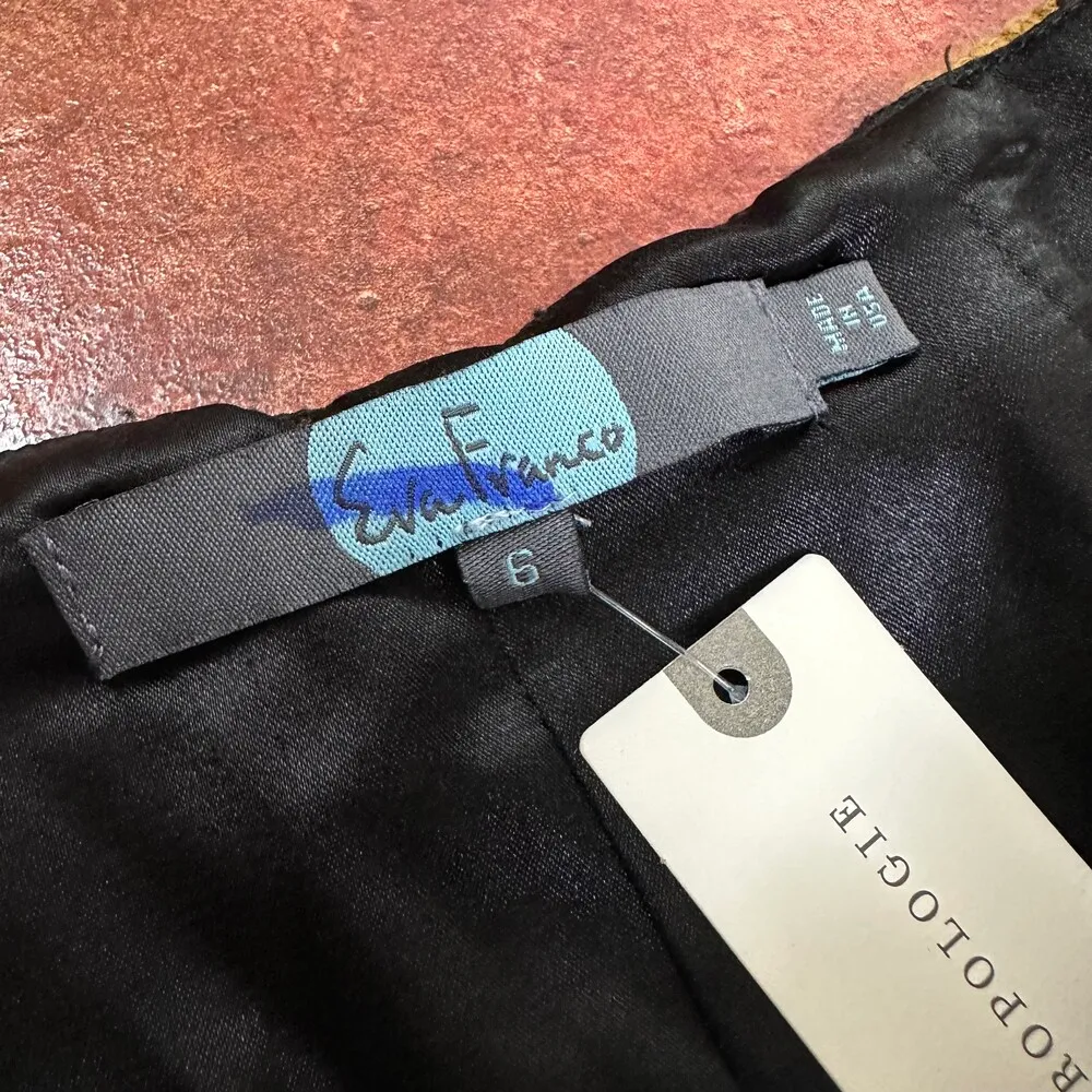 NWT Eva Franco Chevron Striped Woven Skirt Size 6 - Image 5