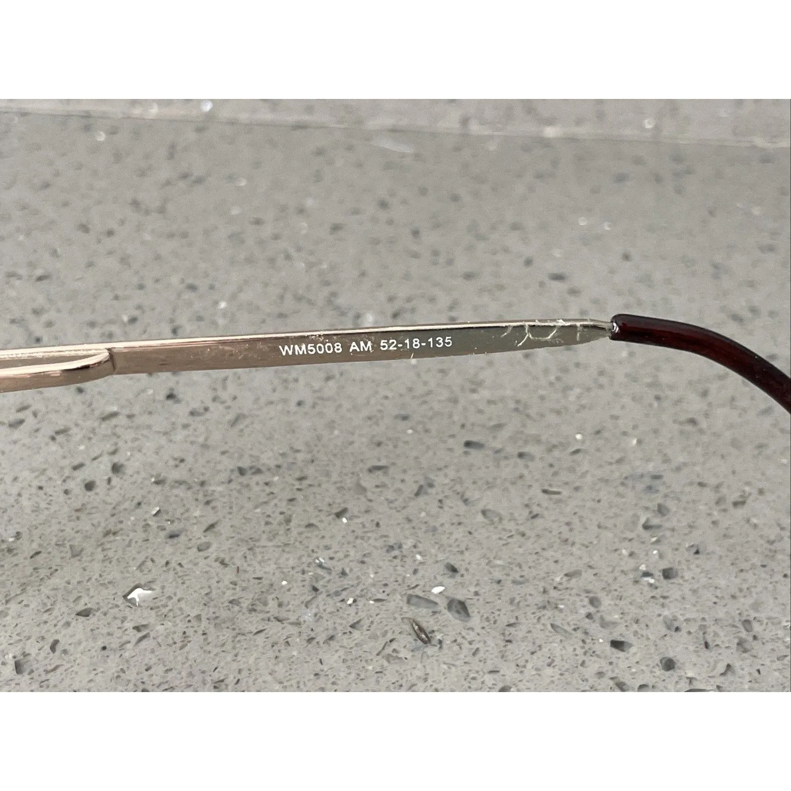 EYEGLASSES ECCA WM 5008 AM TORTOISE GOLD METAL FRAMES ONLY 52 - Image 7