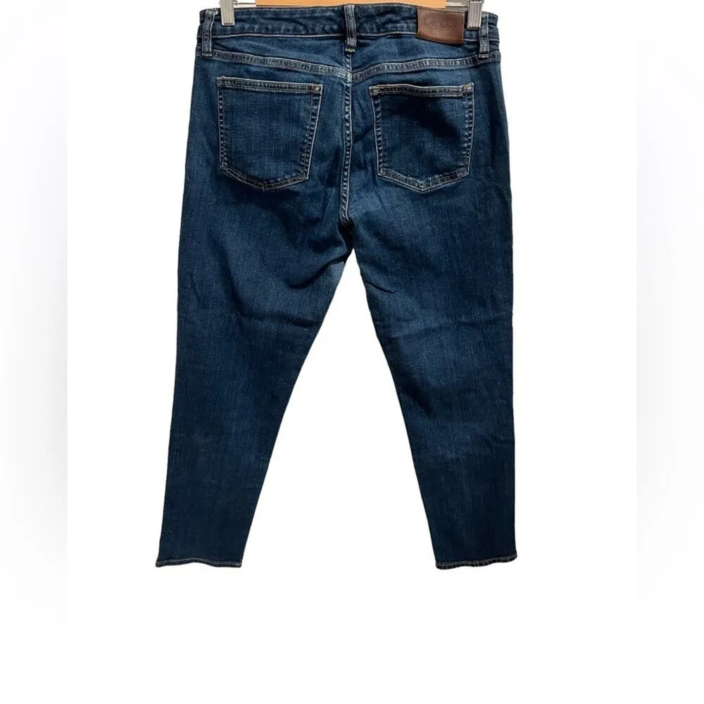 Lauren Ralph Lauren  Straight Ankle Denim Blue Jeans Women's Size 8 - Image 4