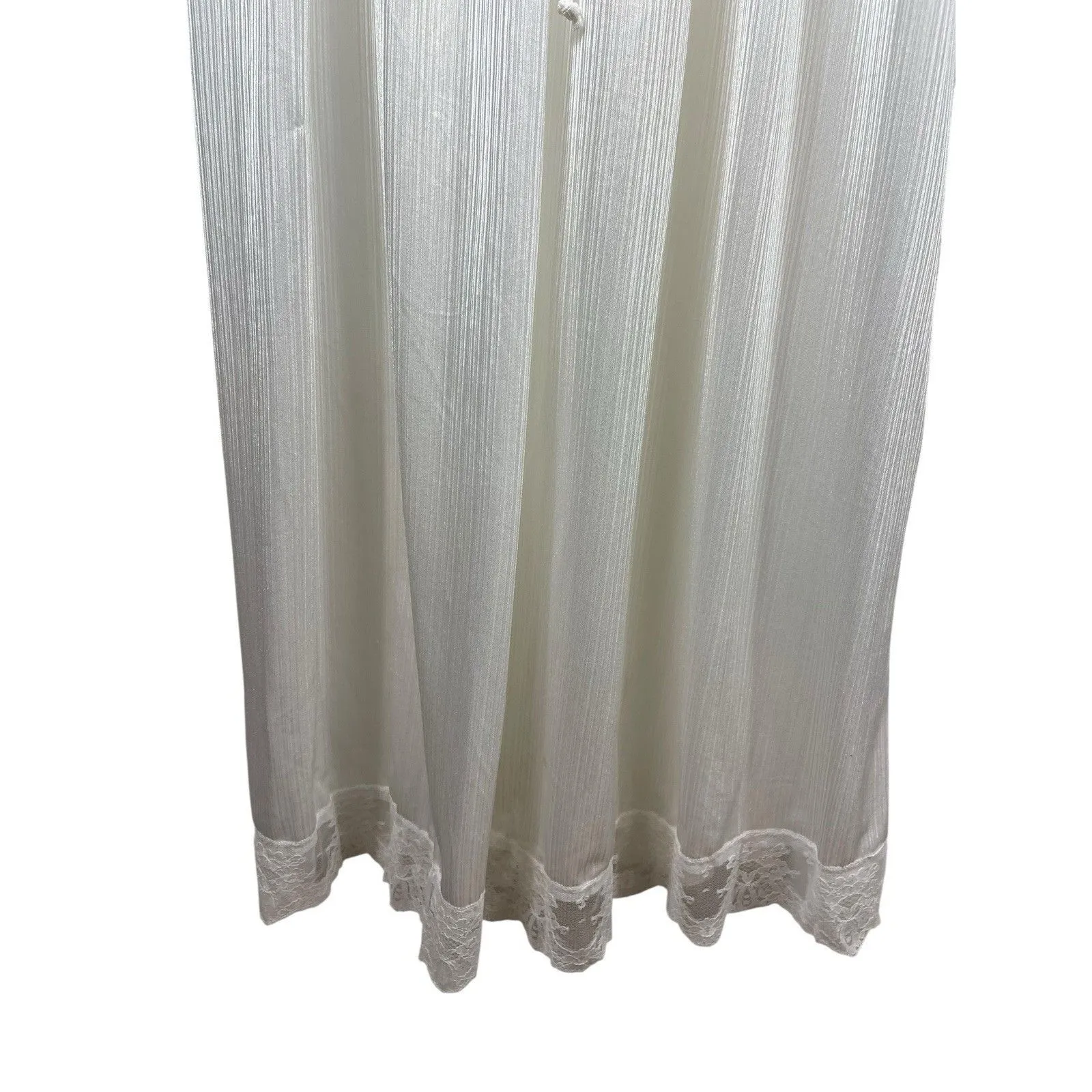 VTG Val Mode White Lace Peignoir Nightgown Slip Dress Women’s M Lingerie Size M - Image 7