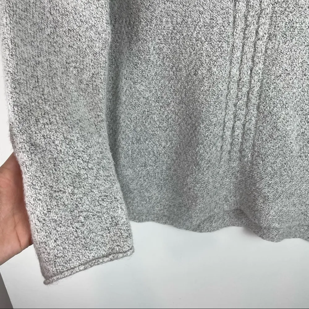 PRANA Women's Sz Small Nolan Gray Cable Knit Pullover Tunic Sweater Wool Mohair - Image 7