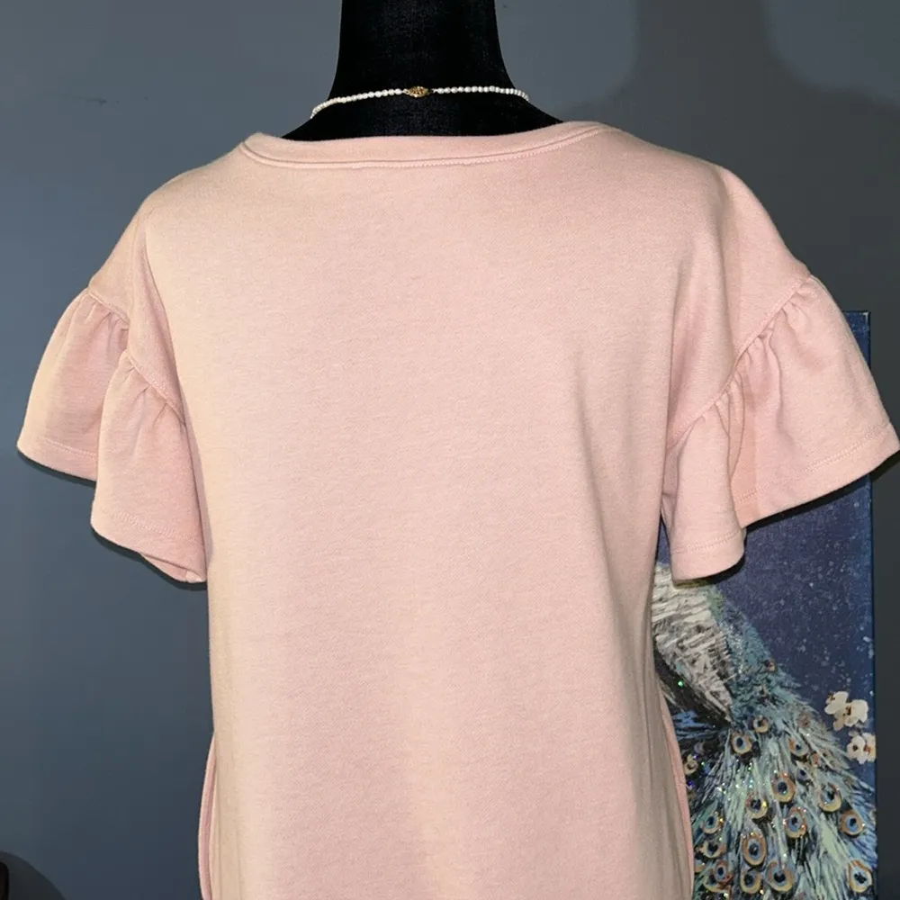 Size S Pink Flutter Sleeve Dress - Image 9