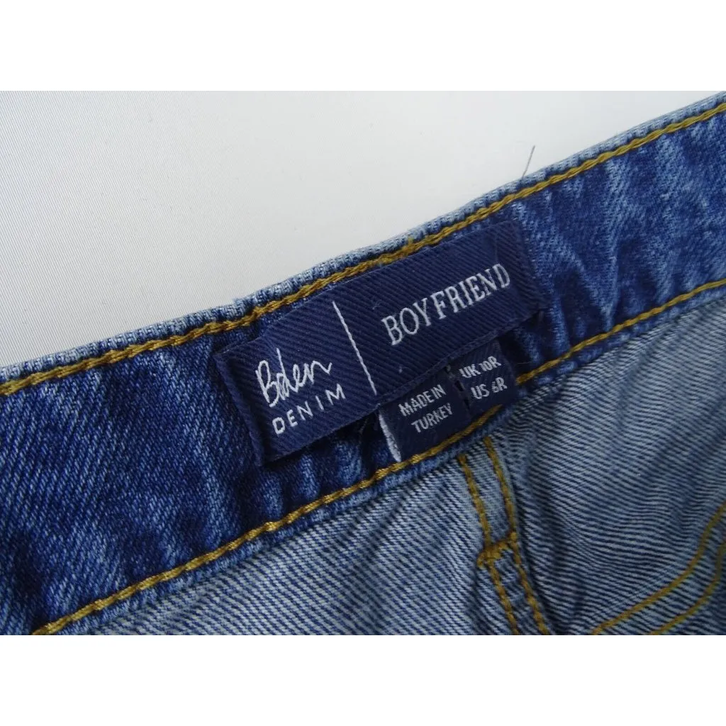 NWT BODEN WASHED INDIGO STRAIGHT LEG BOYFRIEND JEANS‎ SIZE US 6 R (UK 10R) Blue - Image 7