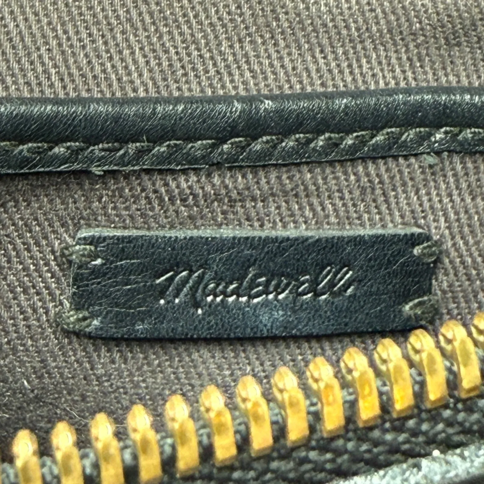 Madewell Black Leather Crossbody Bag Adjustable Strap Zip Top 100% Cow Leather - Image 8