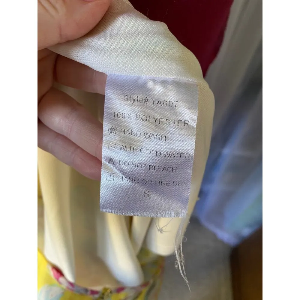 Pink Lily knit top floral yellow bell sleeves - Image 10