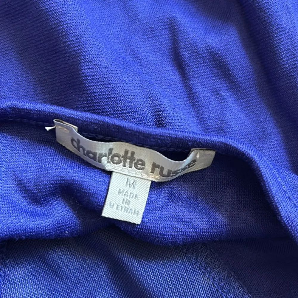 Charlotte Russe blue top with mesh v - Image 4